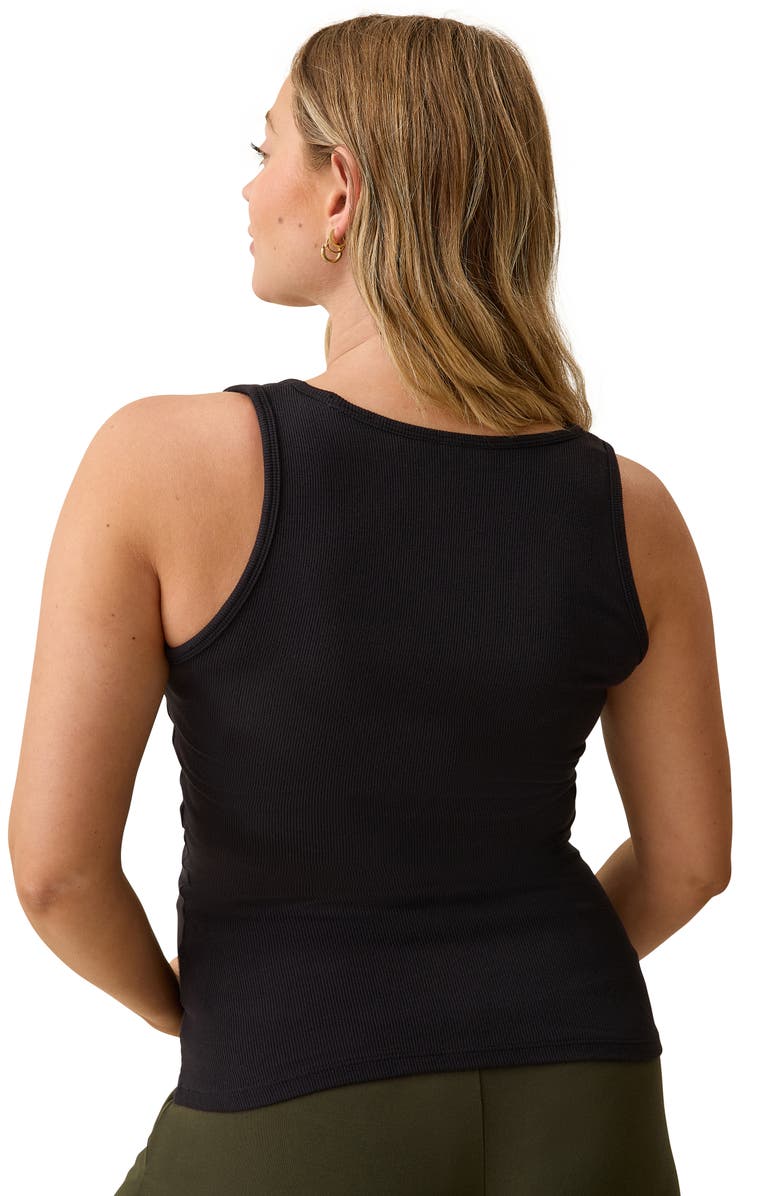 KindredBravely Maternity Ribbed Scoop Neck Nursing Tank, Alternate, color, Black