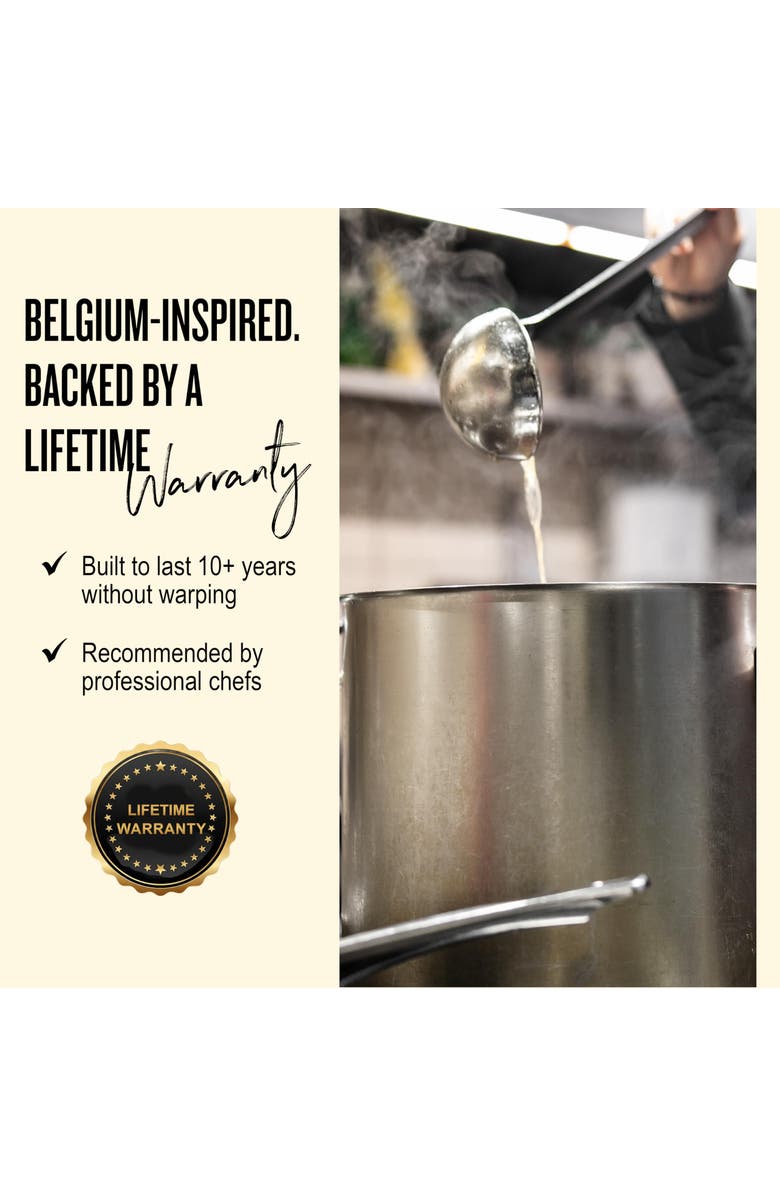 Alva Maestro stainless steel stockpot, Alternate, color, Silver 8Qt