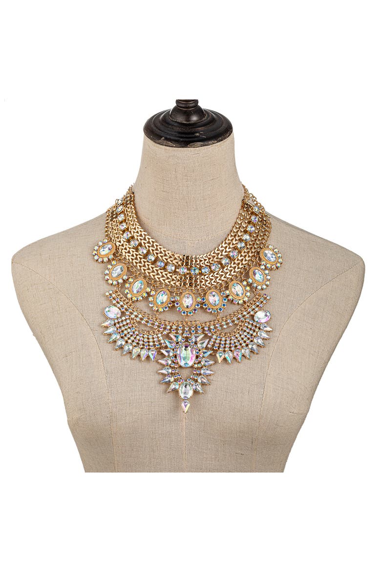 Zaniah Statement Necklace, Alternate, color, GOLD