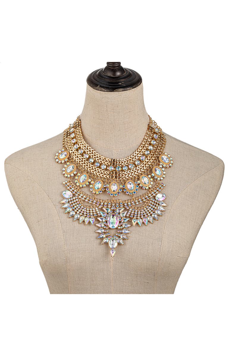 EYE CANDY LOS ANGELES Zaniah Statement Necklace, Alternate, color, Gold