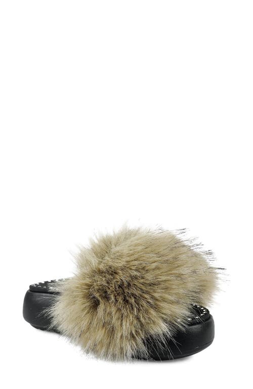 Zigi Fabbi Faux Fur Platform Sandal