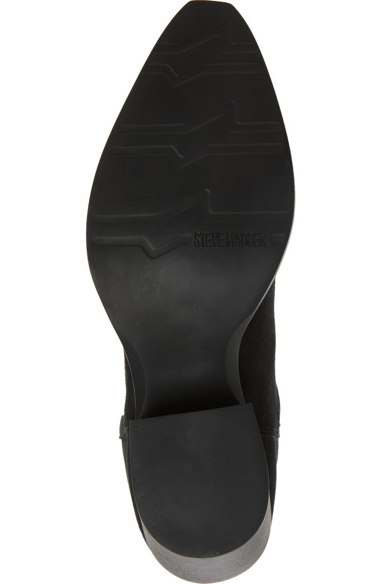Steve Madden Anslee Western Boot, Alternate, color, Black Suede