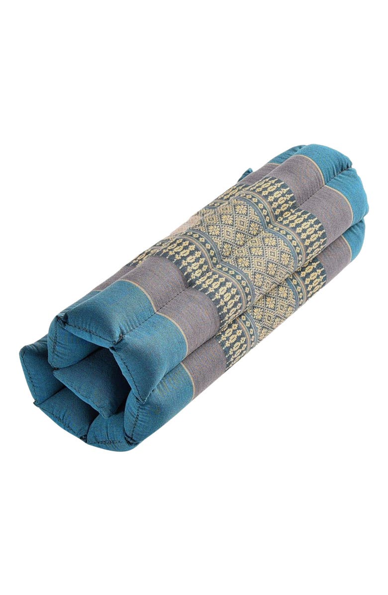 Hugger Mugger Zafuko Rollable Yoga & Meditation Cushion, Alternate, color, Teal / Turquoise