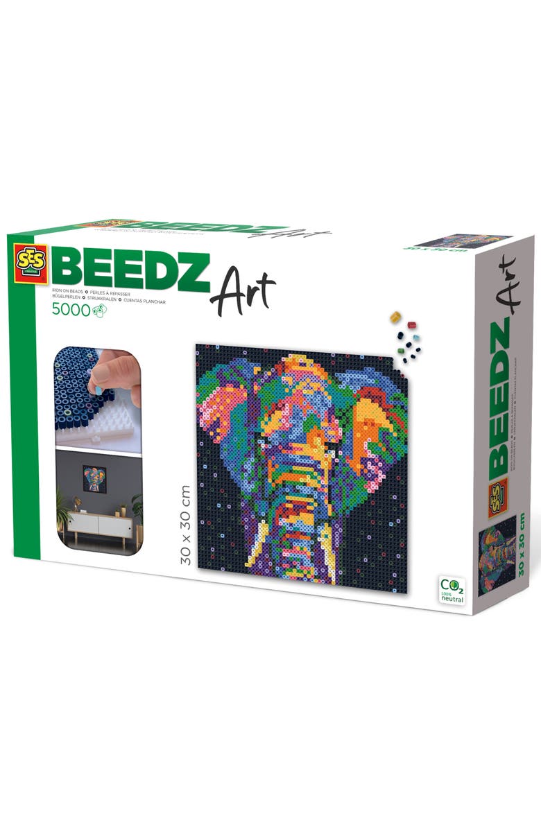 SES Creative Beedz Art Elephant Fantasy Iron on Beads Set, Main, color, Multicolored