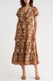 Sam Edelman Rope Embroidered Maxi Shirtdress