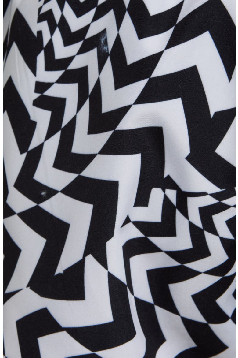 Hazard Shortie Swim Trunks, Alternate, color, BLACK/ WHITE