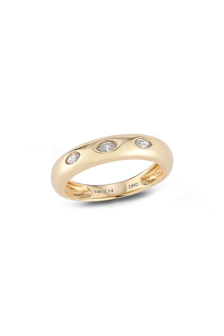 Alexa Jordyn Diamond Inlay Band Ring, Main, color, YELLOW GOLD