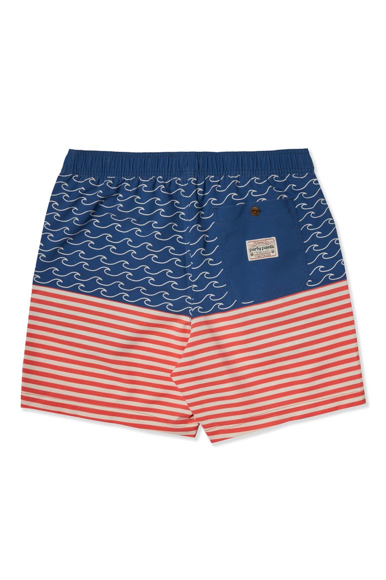 Finner Party Starter 5-Inch Swim Trunks, Alternate, color, RED