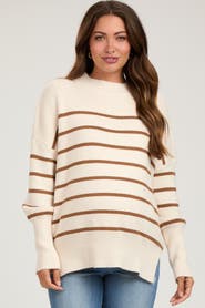 PinkBlush Striped Drop Shoulder Sweater