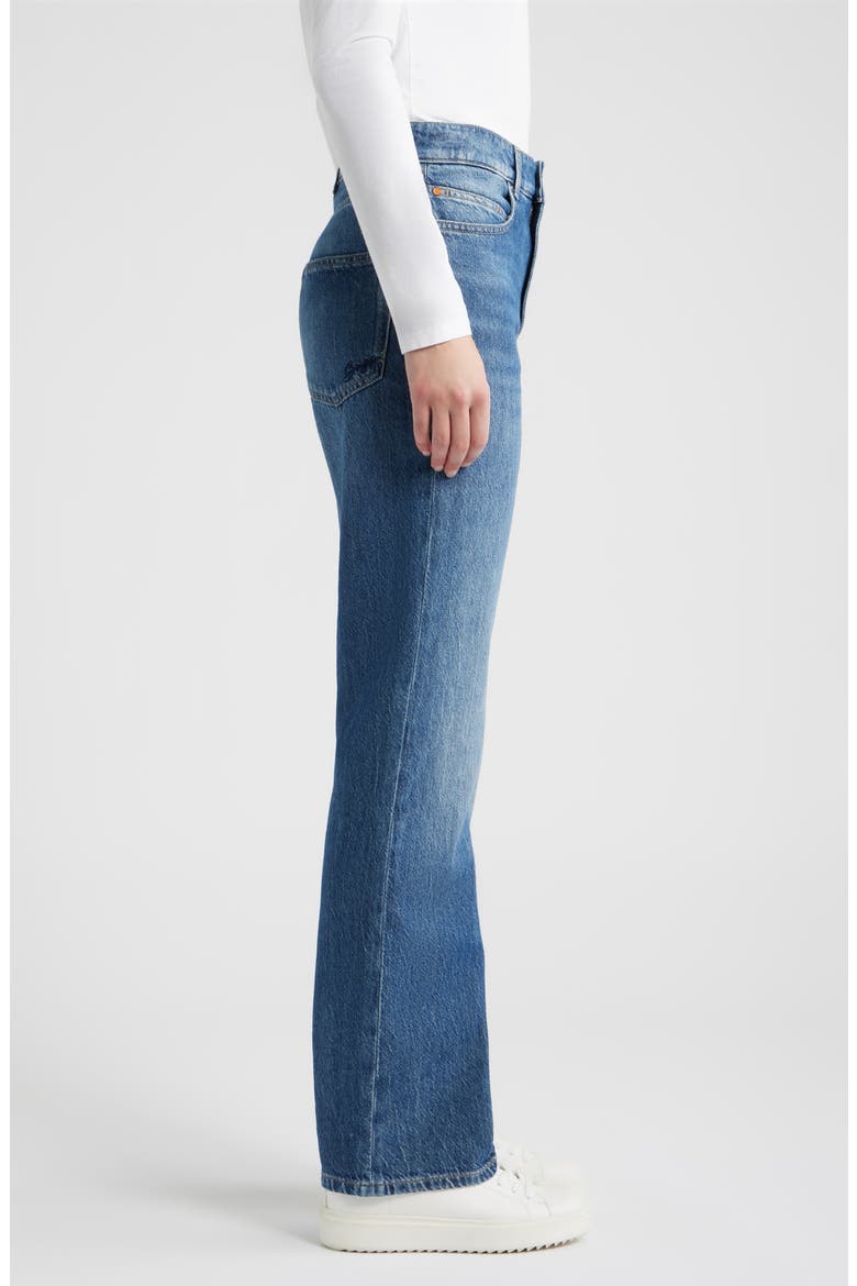 Ada High Waist Straight Leg Jeans, Alternate, color, DARK BLUE