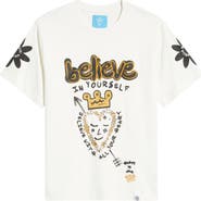 VIC GARCIA WORLD Believe in You Embroidered Graphic T-Shirt