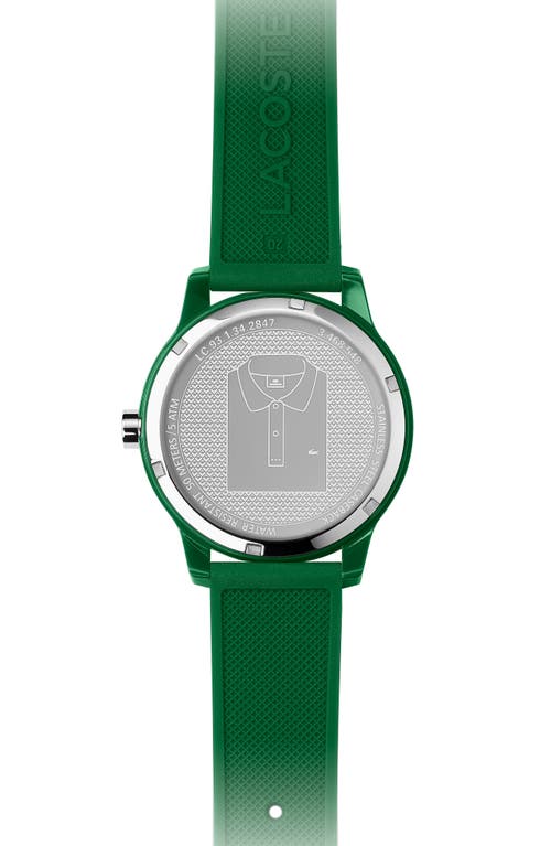 Lacoste 12.12 Chronograph Silicone Band Watch, 44mm In Green