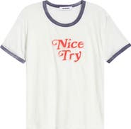 Daydreamer Nice Try Burnout Ringer T-Shirt