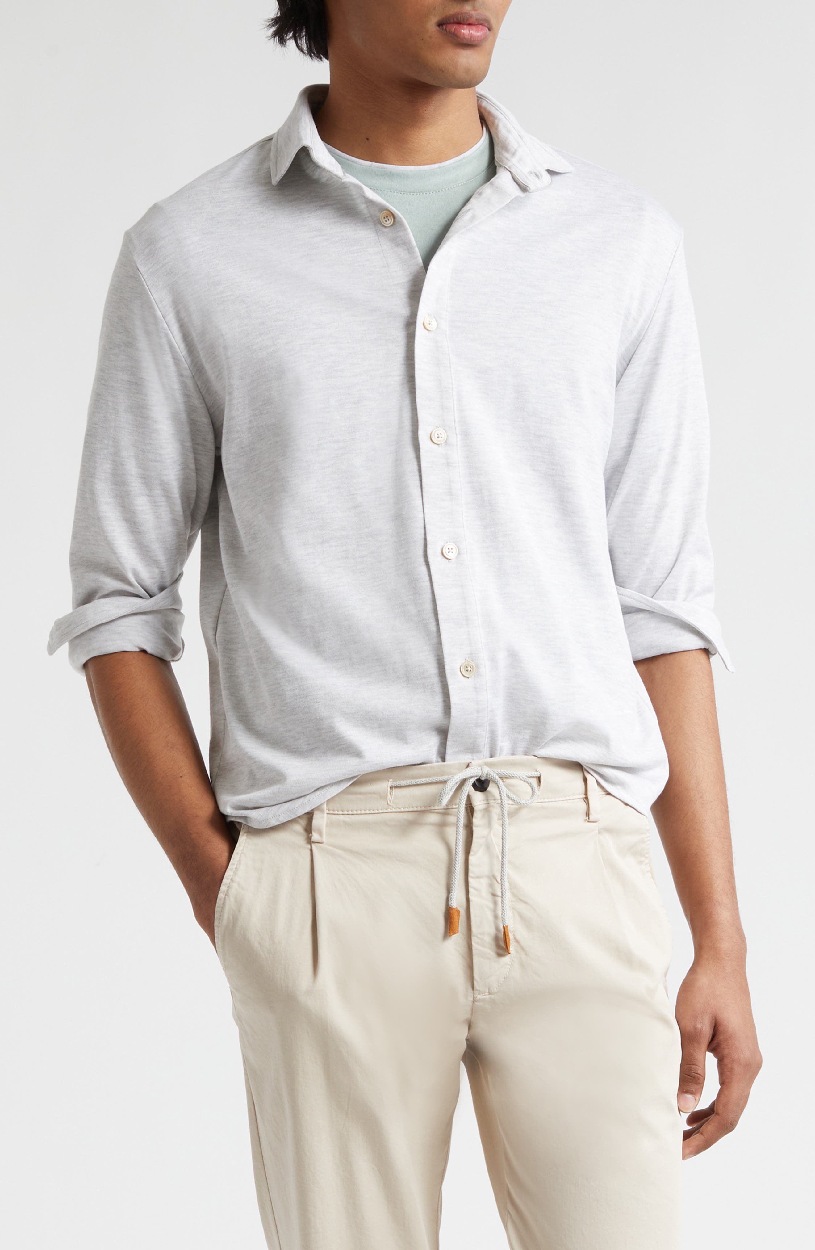 Dandy Jersey Button-Up Shirt