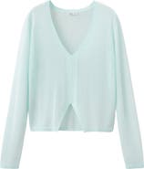 MANGO TEEN Split Front Semisheer Crop Sweater