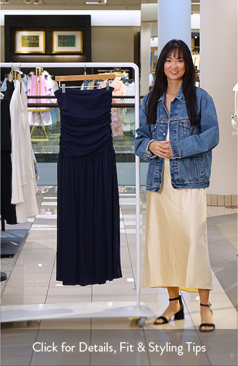 Ruched Bodice Strapless Dress, sales video thumbnail