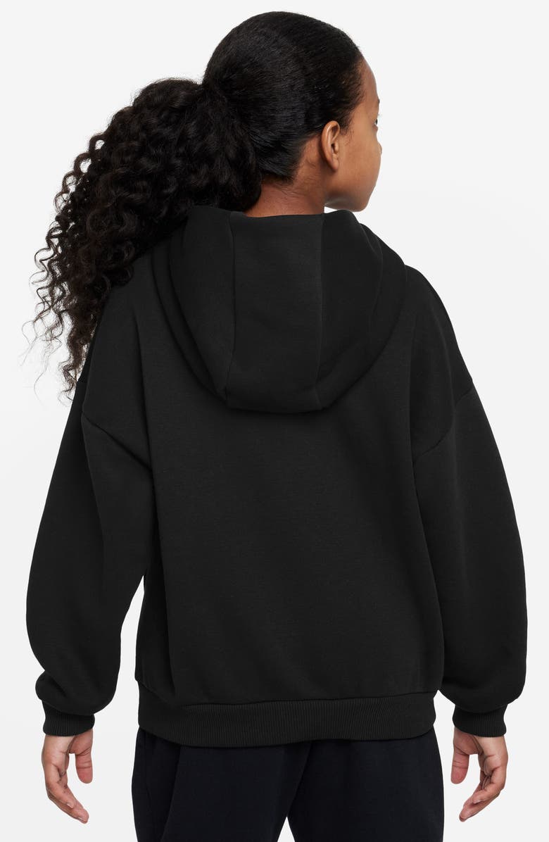 Nike Kids' SB Icon Easy-On Oversize Fleece Hoodie, Alternate, color, Black / Black/ White