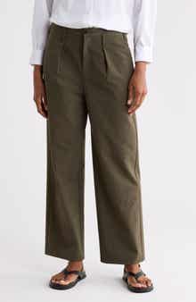 The Parker High Waist Pleated Wide Leg Cotton Pants