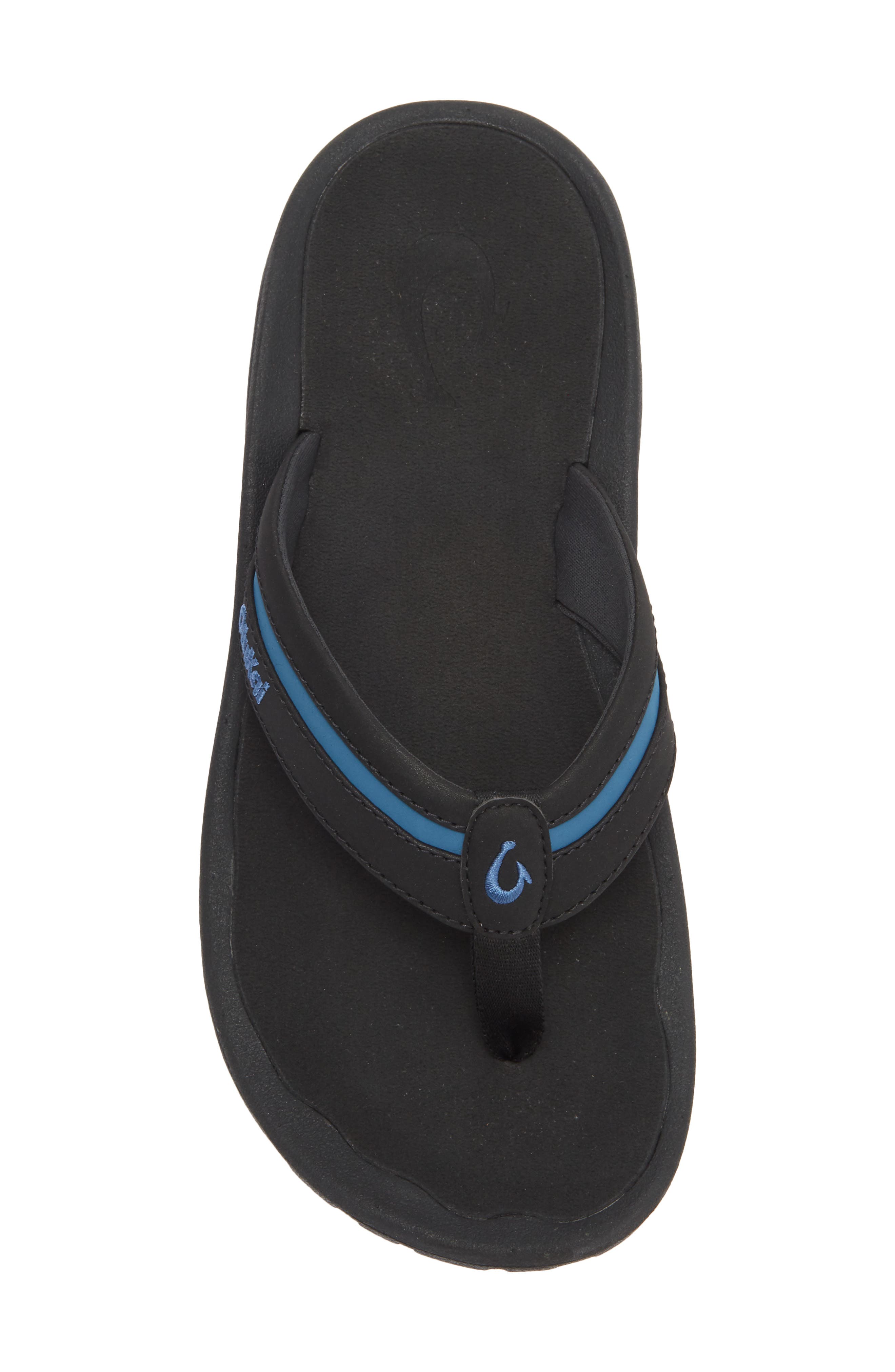 OluKai Ohana Plua Flip Flop, Alternate, color, Black / Slate Blue