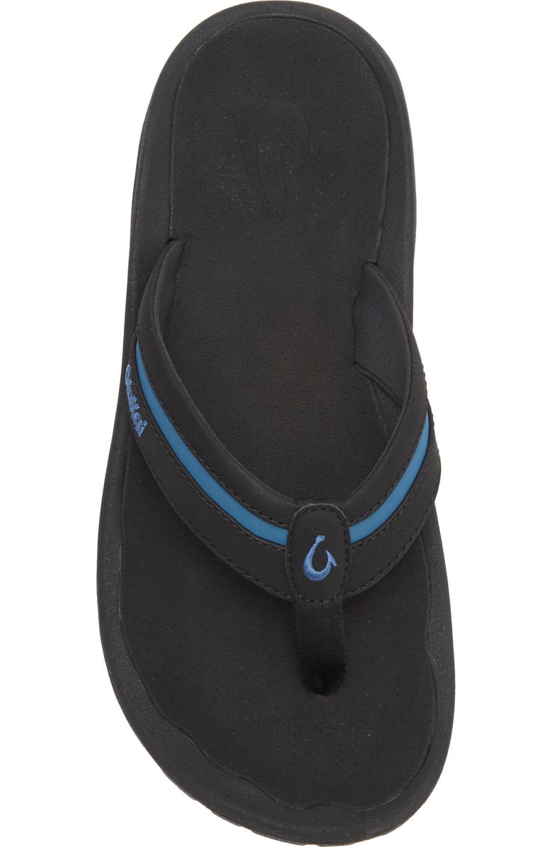 OluKai Ohana Plua Flip Flop, Alternate, color, Black / Slate Blue