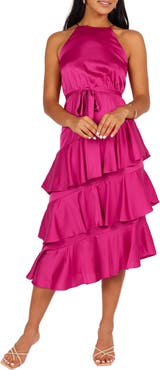 Petal & Pup Seychelle Asymmetric Tiered Dress