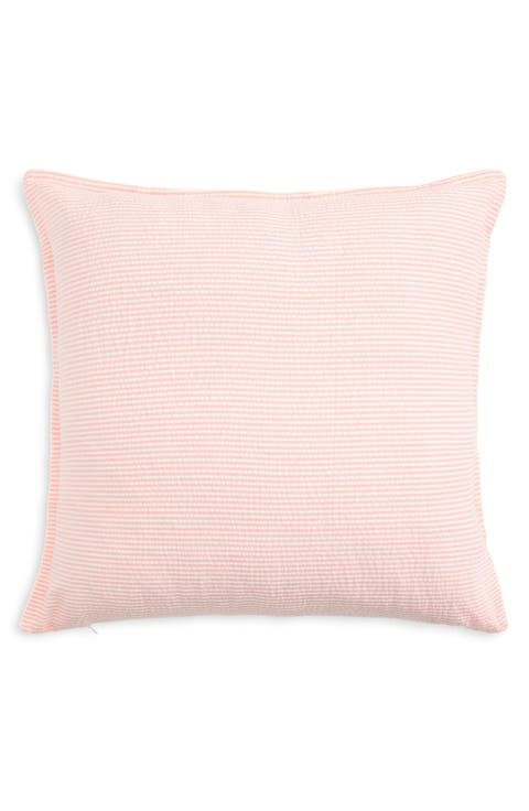 Stripe Cotton Seersucker Accent Pillow