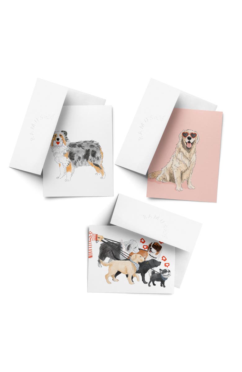 Ramus & Co Love/Valentine's Assorted Greeting Card Pack (3ct) "Aussie Love Mail, Golden Love, Likes", Main, color, Multi-Pack