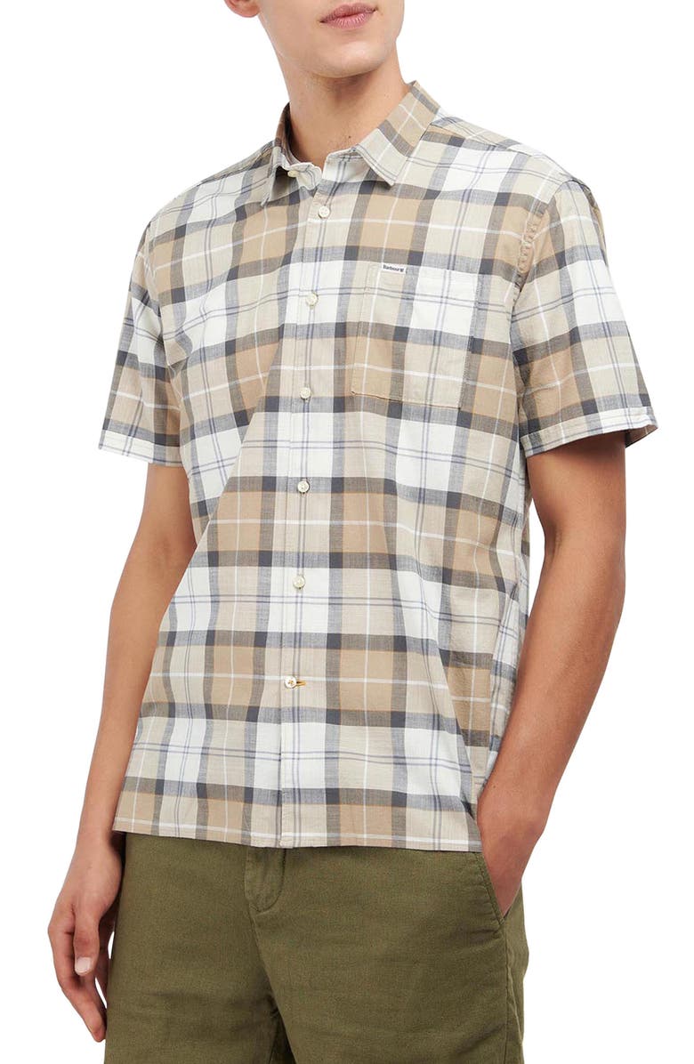 Barbour Gordon Plaid Short Sleeve Button-Up Shirt, Main, color, 