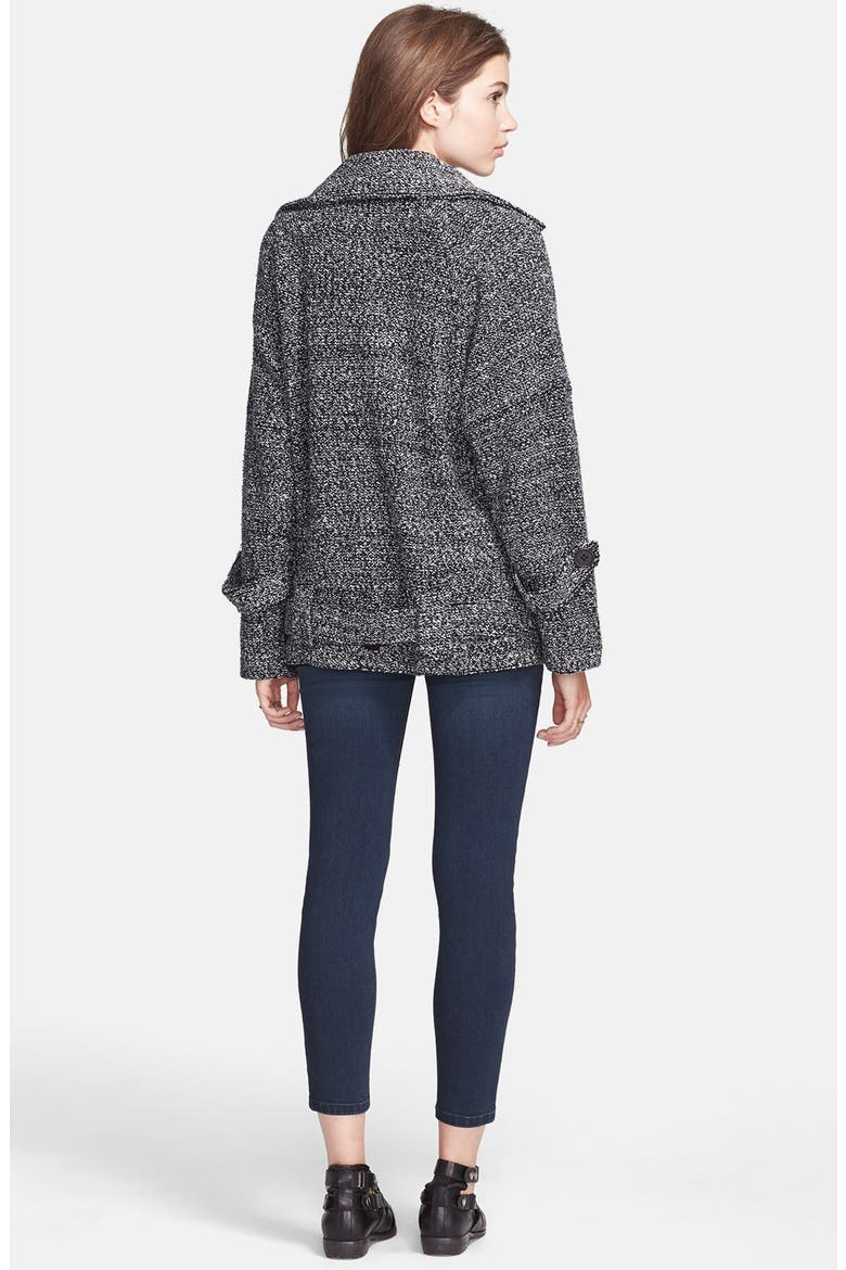 Oversize Knit Jacket, Alternate, color, BLACK COMBO