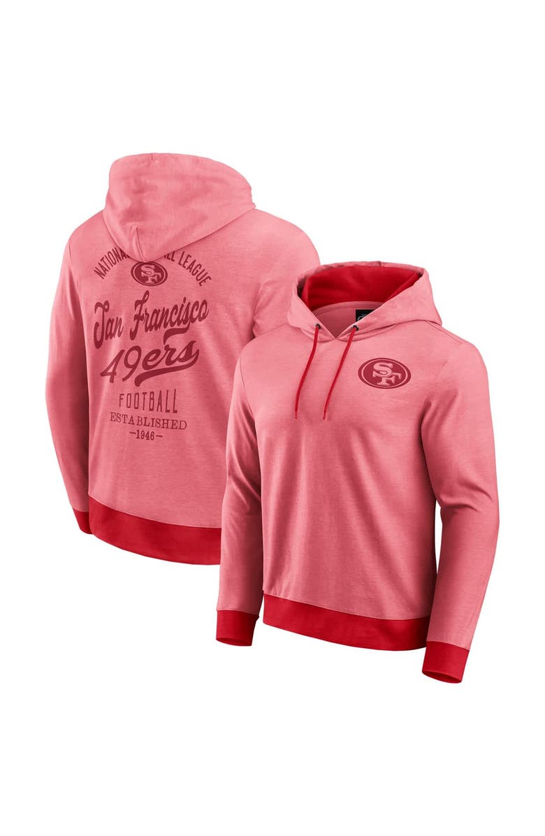 Darius Rucker Collection by Fanatics Men's Darius Rucker Collection by Fanatics Scarlet San Francisco 49ers Tonal Knit Pullover Hoodie, Alternate, color, Heather Red