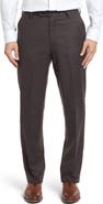 Berle Lightweight Flannel Flat Front Classic Fit Dress Trousers