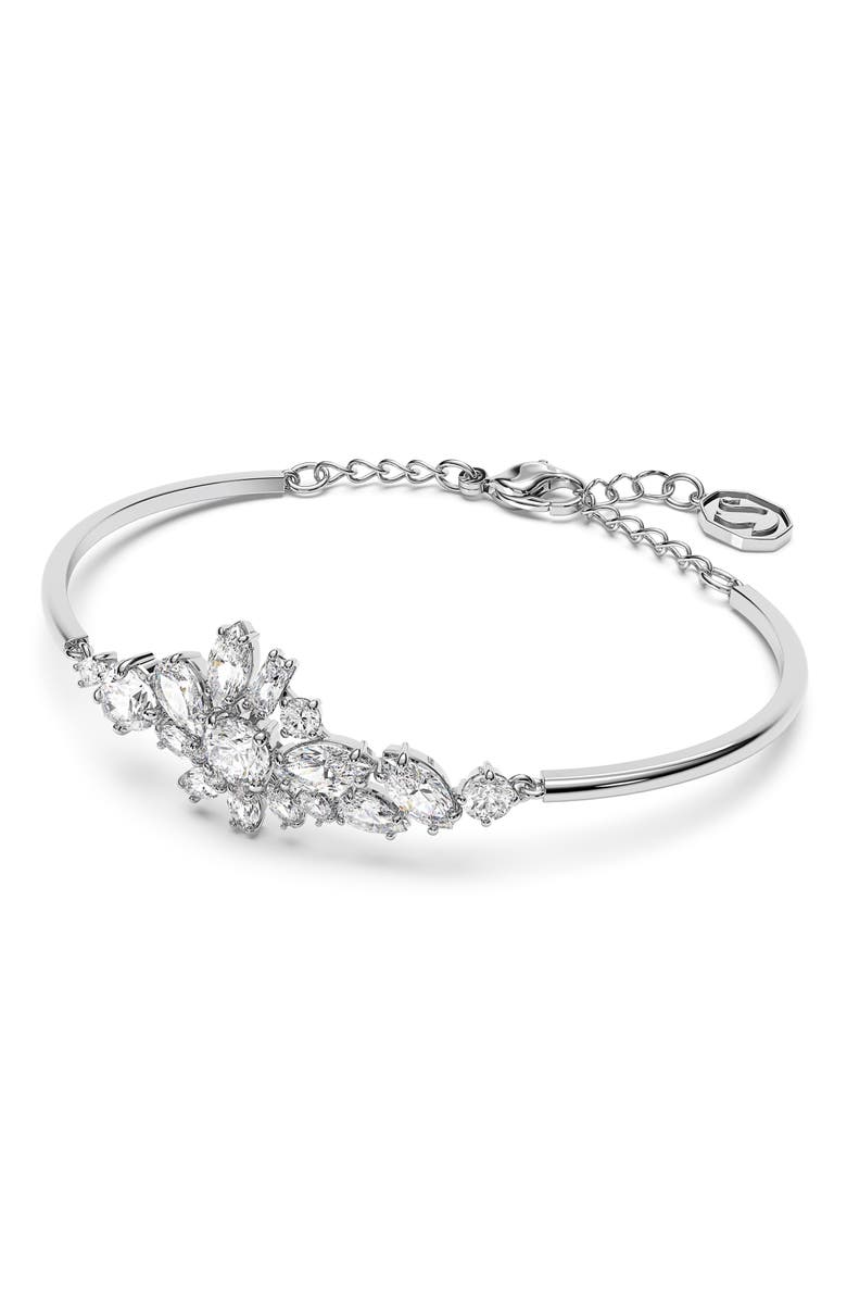 Swarovski Gema Crystal Flower Bangle Bracelet, Alternate, color,