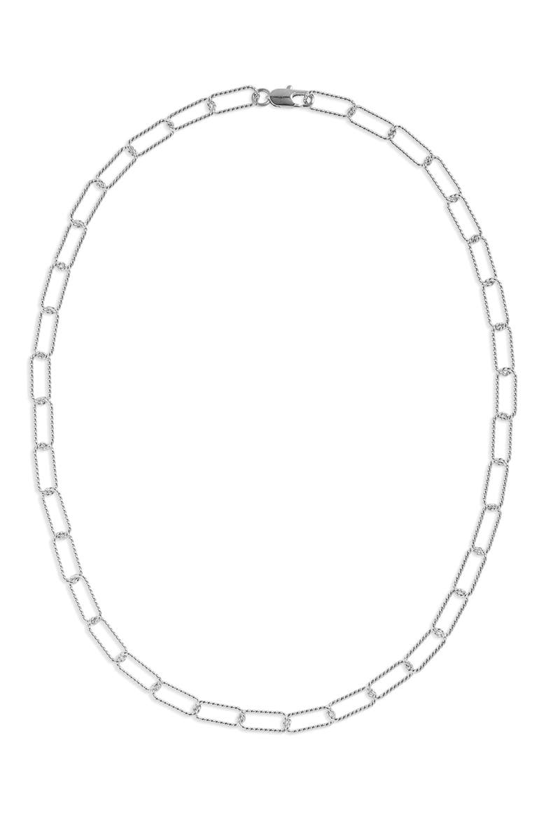Rosa Chain Necklace, Main, color, SILVER