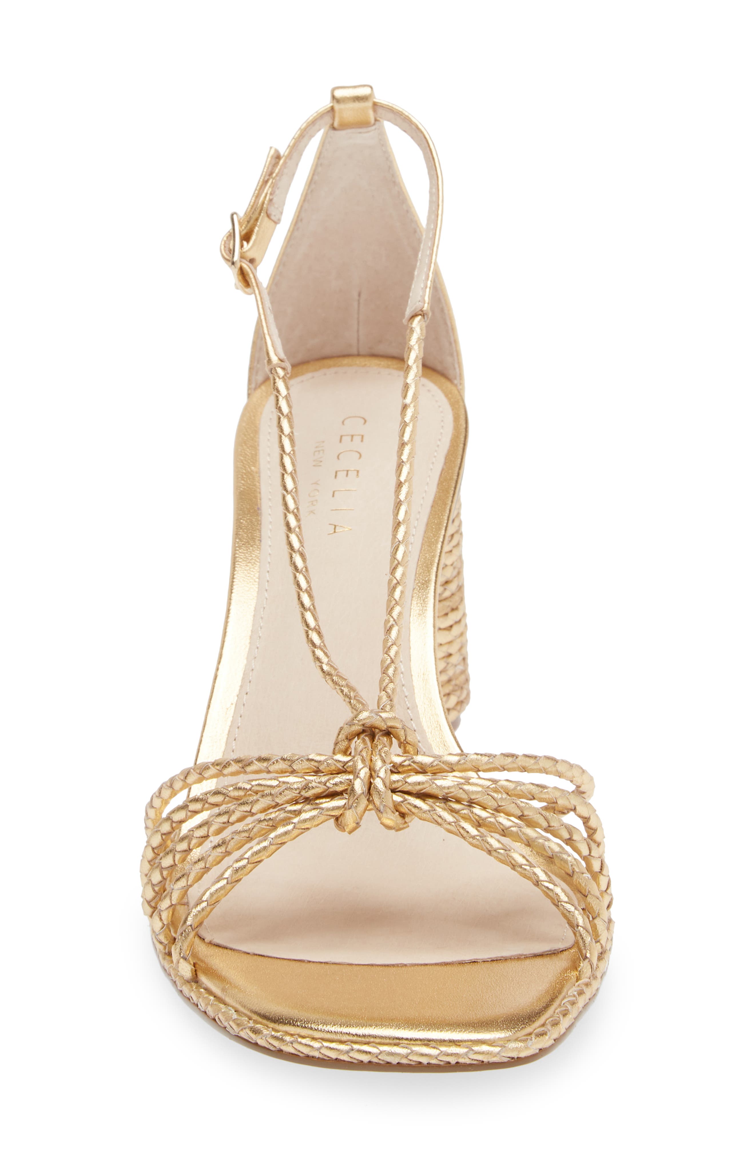 Cecelia New York Sage Metallic Braided Strappy Sandal, Alternate, color, 