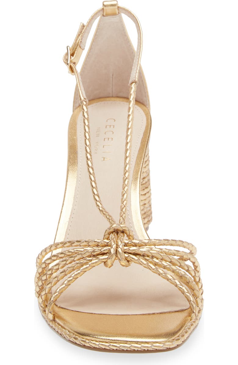 Cecelia New York Sage Metallic Braided Strappy Sandal, Alternate, color,