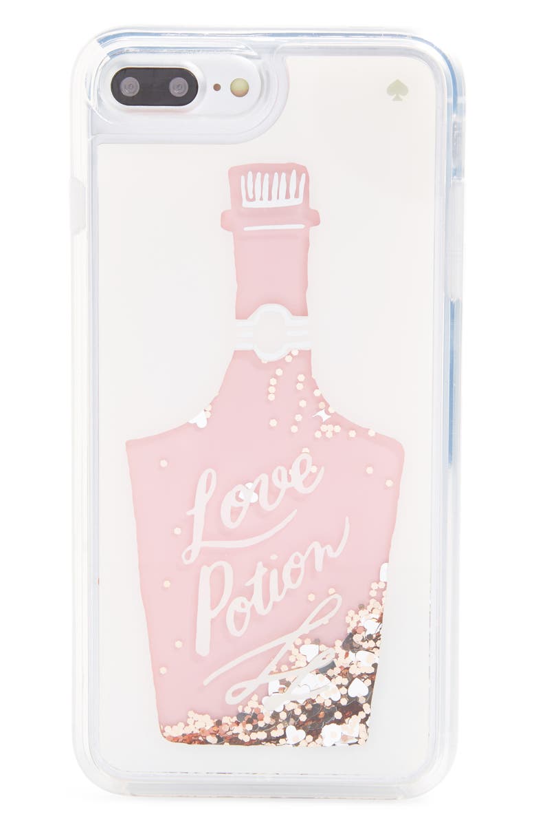 Kate Spade New York glitter love potion iPhone 7/8 & 7/8 Plus case, Main, color, 