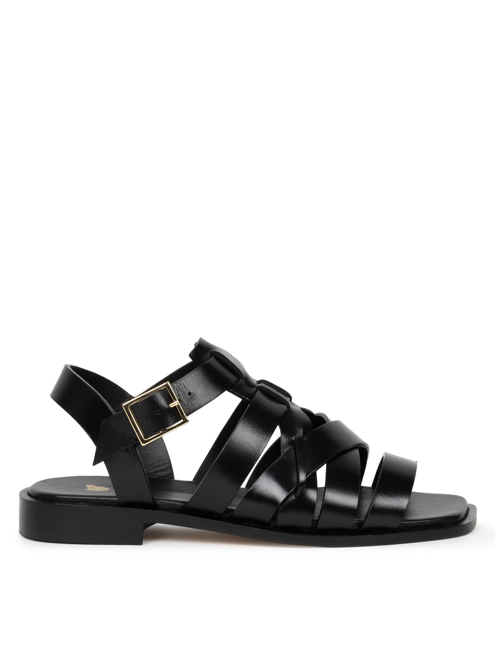 Marlis Flat Sandals, Alternate, color, Absolute Black
