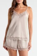 Nordstrom Scalloped Lace Trim Satin Camisole