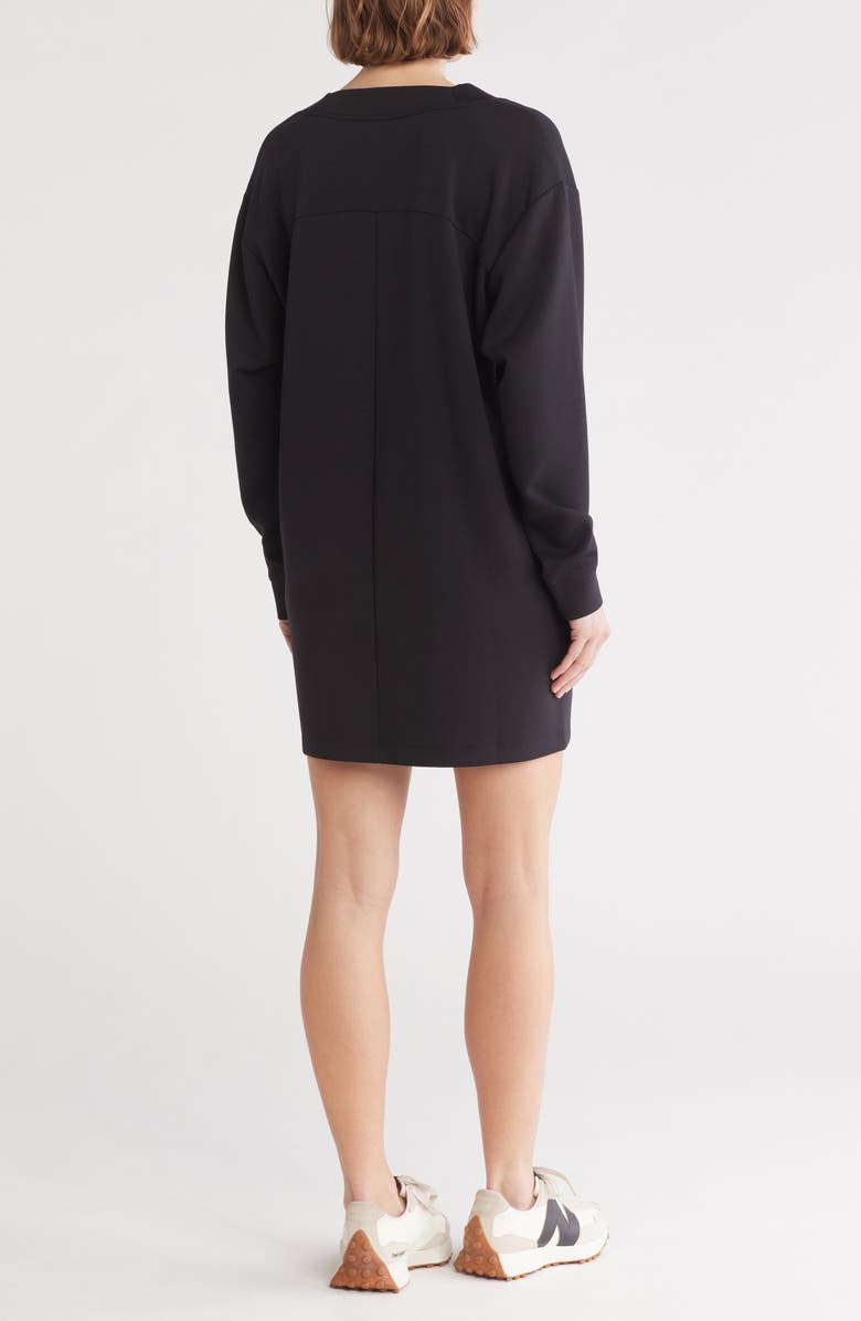 Z by Zella Whisper Knit V-Neck T-Shirt Dress, Alternate, color, 