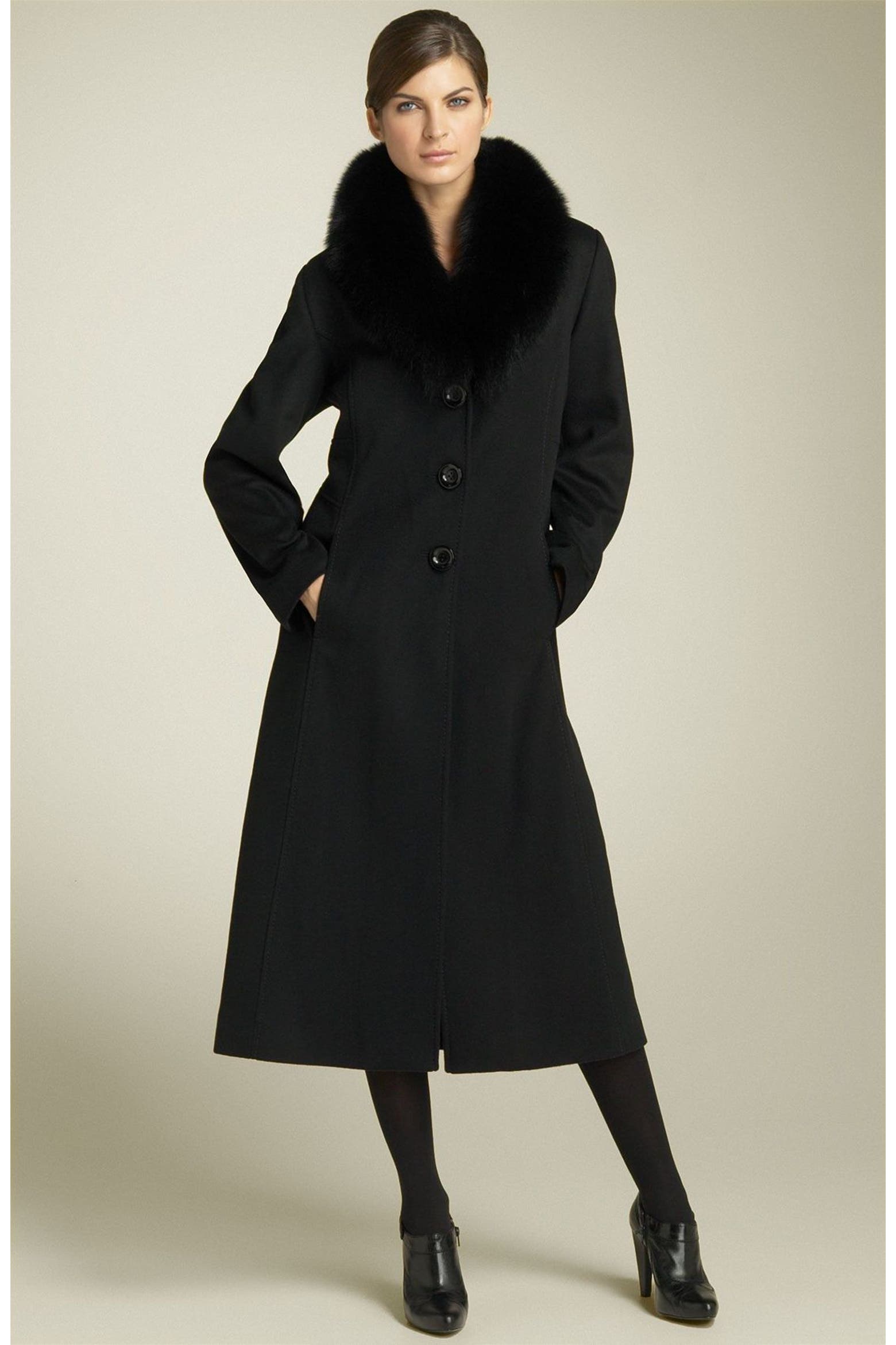 Fox Trim SACHI Fox Fur Trim Coat (Women) | Nordstrom