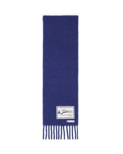 Fringed Wool Scarf With 22 Faubourg Label