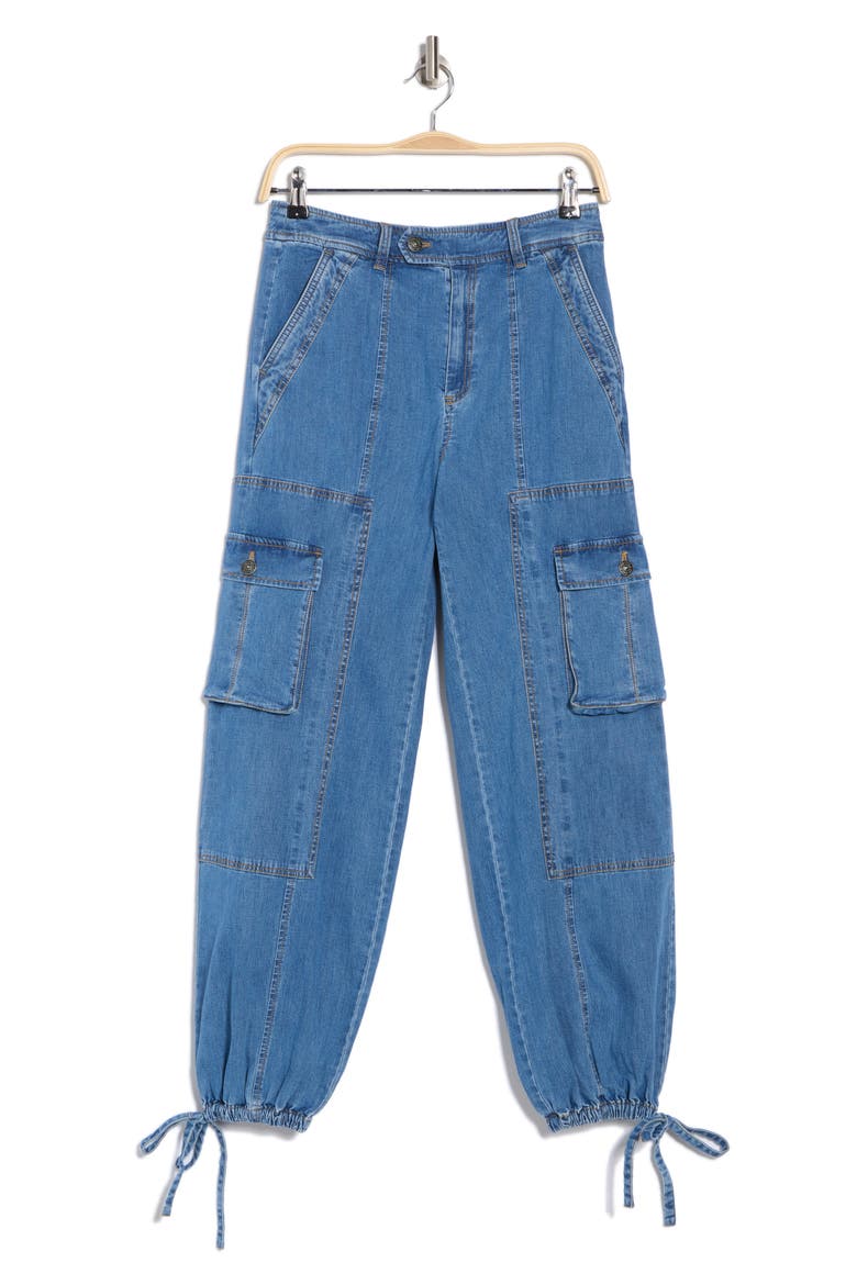 Zola Cargo Jeans, Alternate, color, LIGHT WASH
