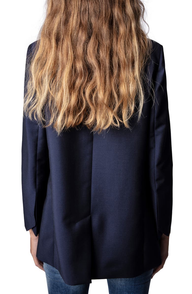 Zadig 
Voltaire Viva Strass Stars Wool Blazer, Alternate, color, 