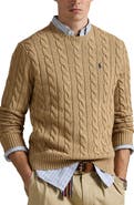 Polo Ralph Lauren Cable Knit Cotton Crewneck Sweater