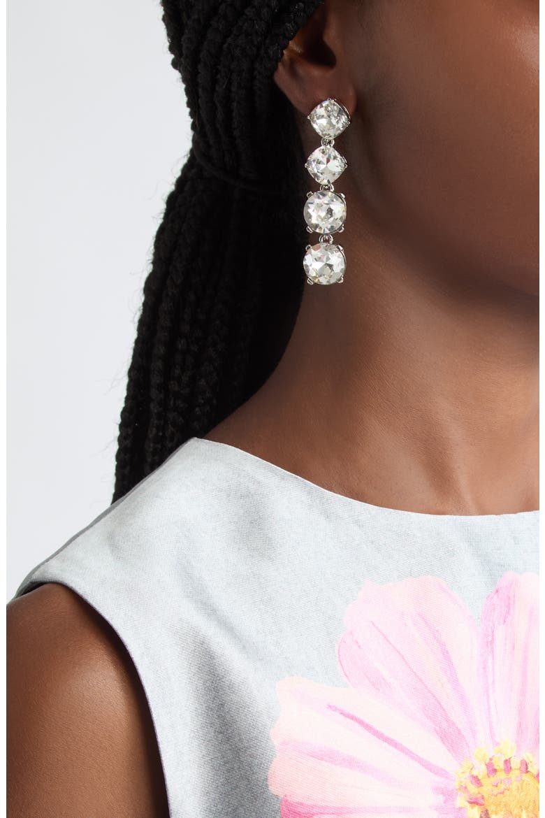 Gallery Crystal Drop Earrings, Alternate, color, CRYSTAL