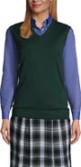 Lands' End School Uniform Cotton Modal Fine Gauge Sweater Vest