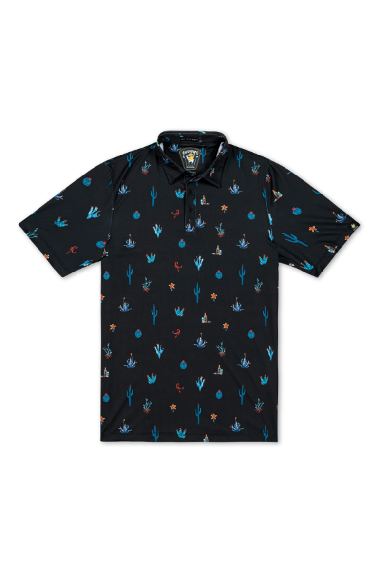 Baja Llama Desert Nights - Swingers Performance Polo, Main, color, Black