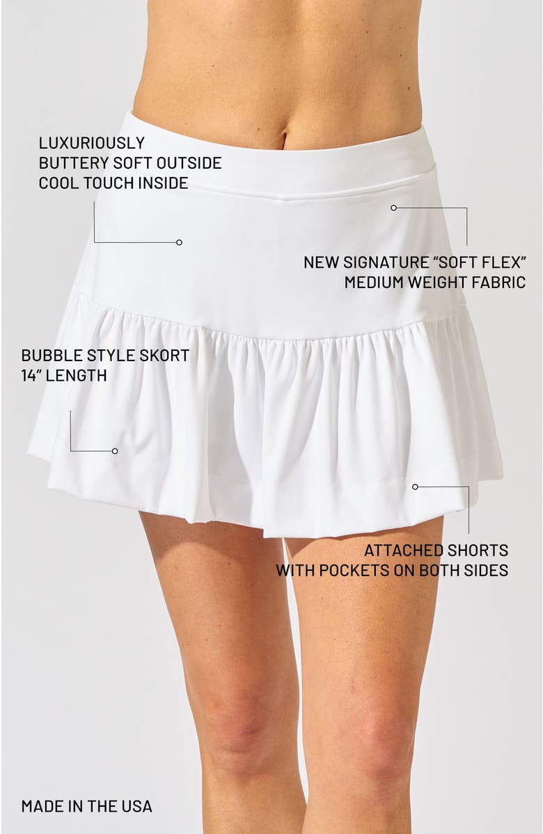 Bobbe Active Challenger Bubble Skirt, Alternate, color, White