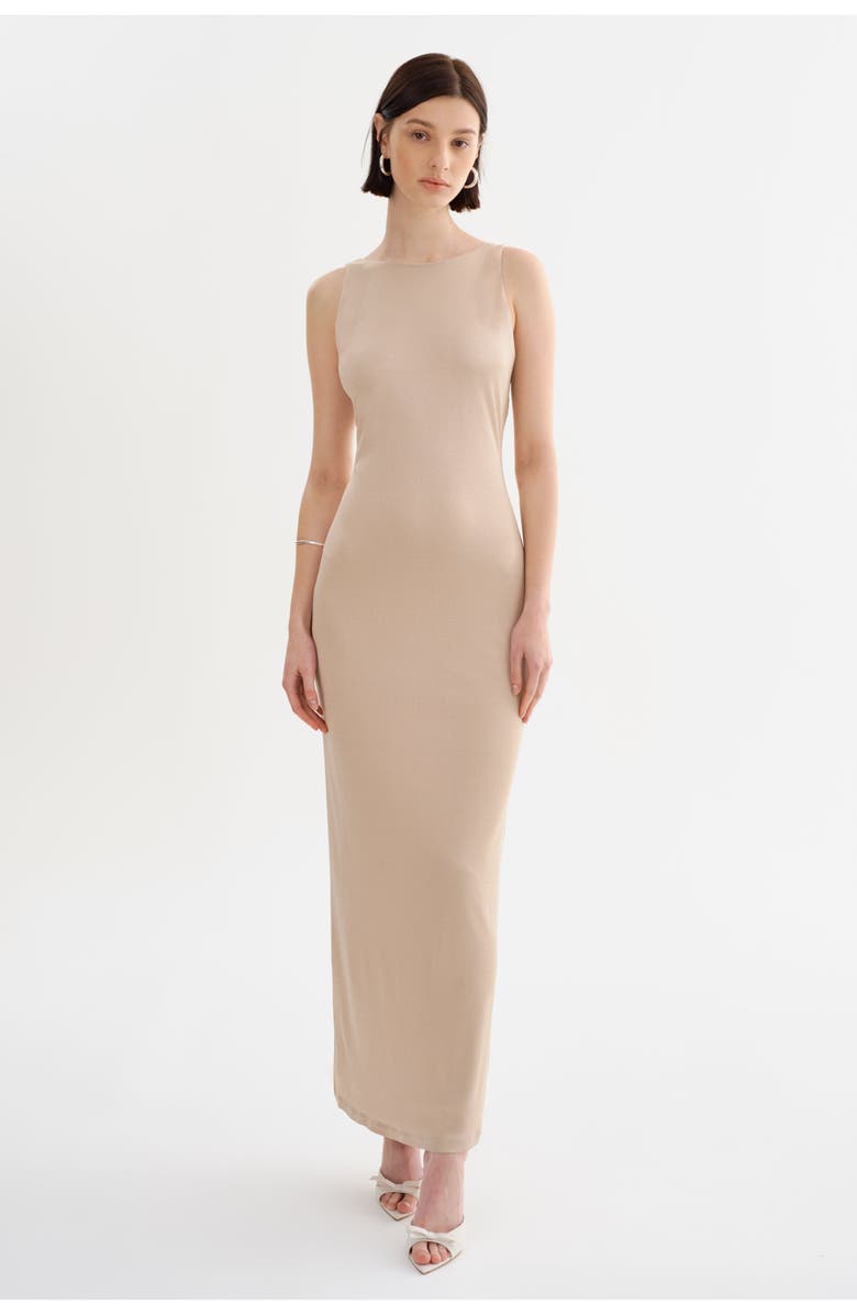 LAMARQUE KYRYLA | Sleeveless Maxi Dress, Main, color, Gold Shimmer