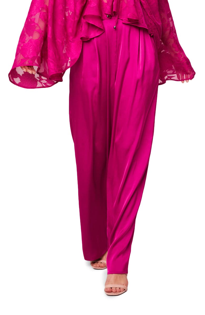 band of the free Angie Wide Leg Satin Pants, Alternate, color, 